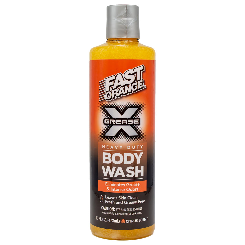 Fast Orange Grease X: vertido de la botella para limpieza intensa de grasa.