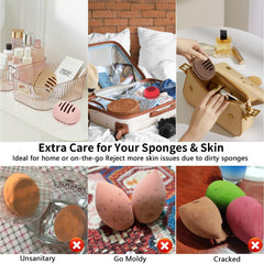 Fauxomor sponge case opens with a one-second squeeze for easy access.