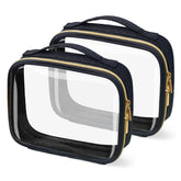 FAYORORY 2-pack travel toiletry bags, closed view, compact and TSA-friendly.