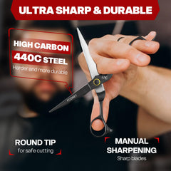 Fcoget thinning shears 31-tooth close-up for smooth blending