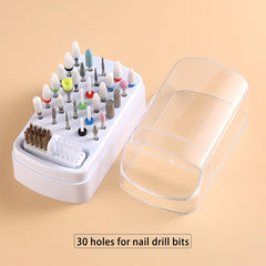 Fcozpjk clear acrylic dust-proof cover protects bits during cleaning sessions.