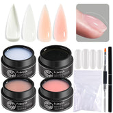 Gel de construcción Fcozpjk, conjunto de 4 colores para uñas.