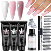 Fcozpjk poligel blanco para extensiones duraderas