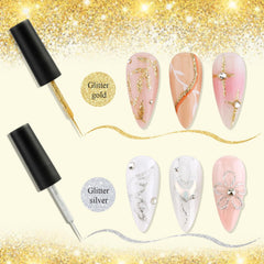 Fcozpjk Gel Liner destellos oro para acentos brillantes