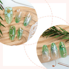 FDSQHSA butterfly nail art with 3D design for elegant occasions