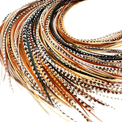 Feather Headz 21 natural color extensions close-up for customizable color flair