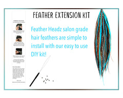Feather Headz boho flair turquoise feathers add bold texture for daily wear