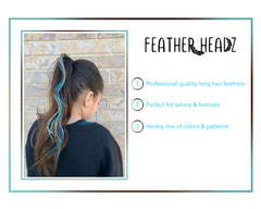 Feather Headz heat-styling safe rooster feathers for curling and styling