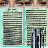 FebFeb wispy lash clusters kit with 640pcs for natural at‑home extensions