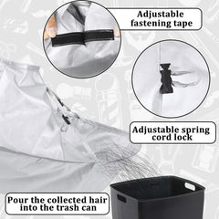 FEBSNOW haircutting cloak folds compactly for easy storage.