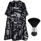 FEBSNOW floral-print cape provides full-coverage protection during professional haircuts.