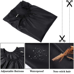 FEBSNOW barber cape ideal for adults and kids, adjustable neck for a secure fit