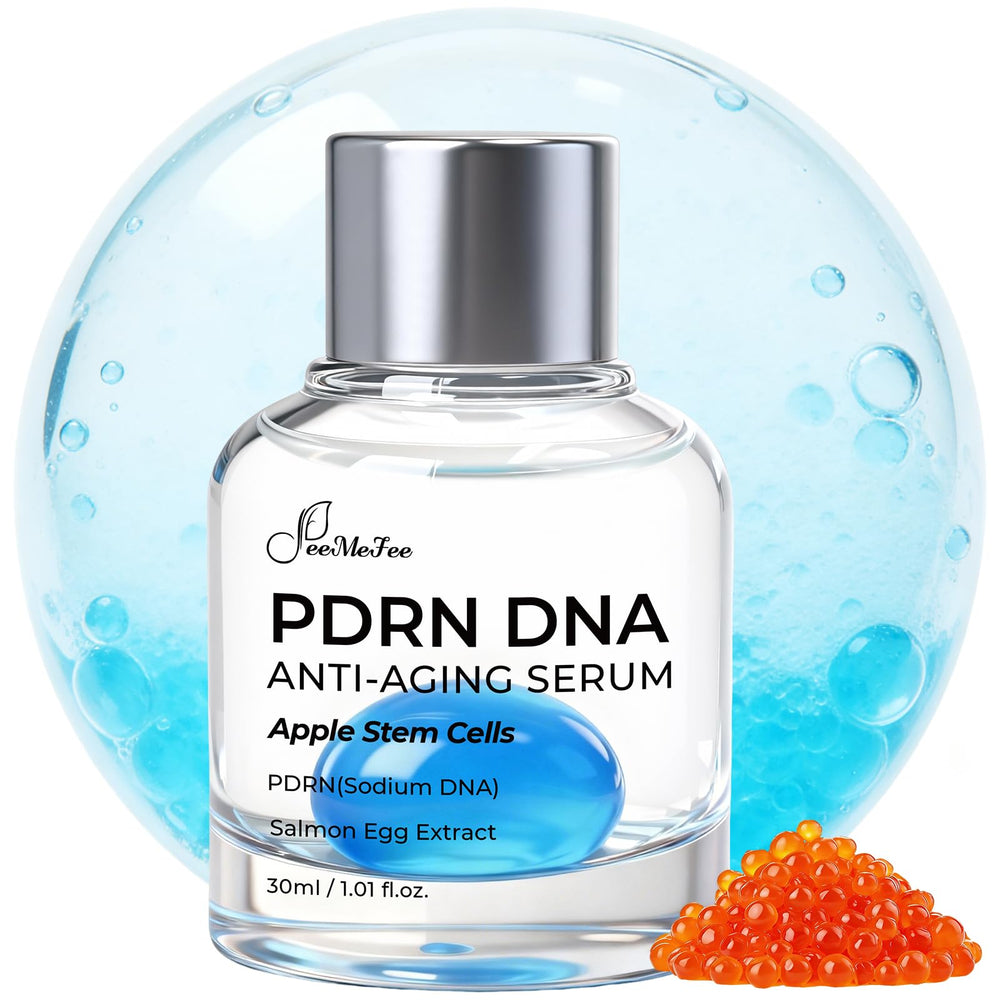 FeeMeFee Salmon PDRN Serum bottle shows potent anti-aging formulation