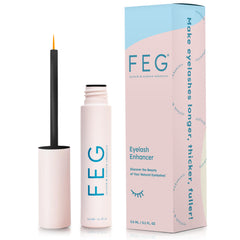 FEG suero para pestañas en botella cuida y estimula la longitud natural.