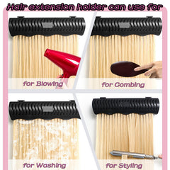 FEHOKA Hair Extension Holder packing station keeps extensions secured for transport