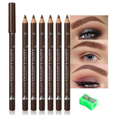 FeiCuiYun 6pcs eyebrow pencils set neatly packaged for everyday use
