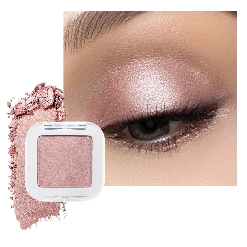 FeiCuiYun Dusty Pink Champagne Shimmer Palette swatches reveal rich color payoff for versatile looks.