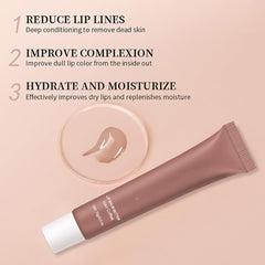 Close-up of Iced Coffee balm texture for soft, hydrated lips.