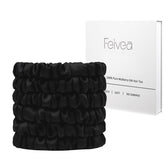 Feivea ligas de seda 22 momme negras para cabello suave y sin marcas.