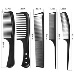 Fekayer 5PCS hair comb set fine-tooth for precise styling and smooth finishes