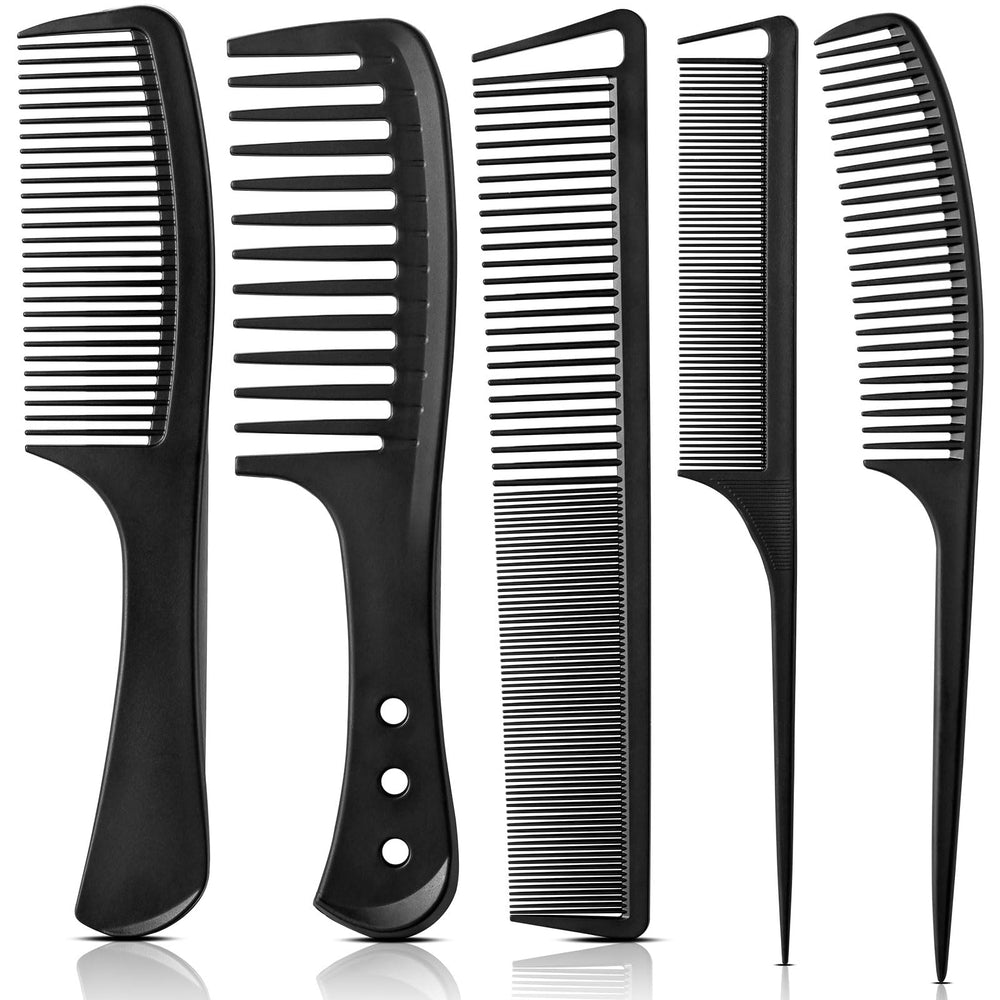 Fekayer 5PCS hair comb set wide-tooth for smooth detangling across all hair types