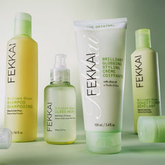 Fekkai Glossing Creme on hair with high shine and smooth texture