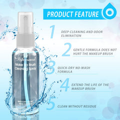 Felico makeup brush cleaner spray mist for convenient on-the-go cleaning.