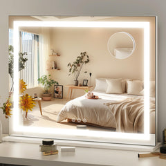 FENNIO vanity mirror with lights provides even illumination for precise makeup.