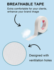 Fenshine micropore tape packaging ideal for lash artists in salons.