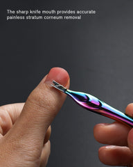 FERYES U-shaped design aids easy cuticle shaping and clean nail edges.