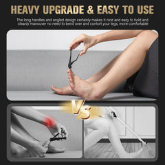 FERYES wide-jaw toenail clipper opens up to 0.6 inches for thick nails.