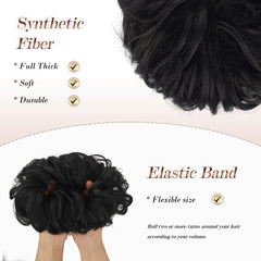 FESHFEN natural black hair piece complements many hair colors.