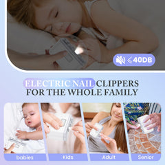 Feteieau electric nail clipper two-speed control for gentle baby trimming