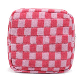FFpaw small pink makeup bag with zipper for quick access to cosmetics