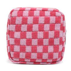 FFpaw small pink makeup bag with zipper for quick access to cosmetics
