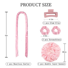 Fgail flannel hair ties provide gentle hold during overnight curl set.