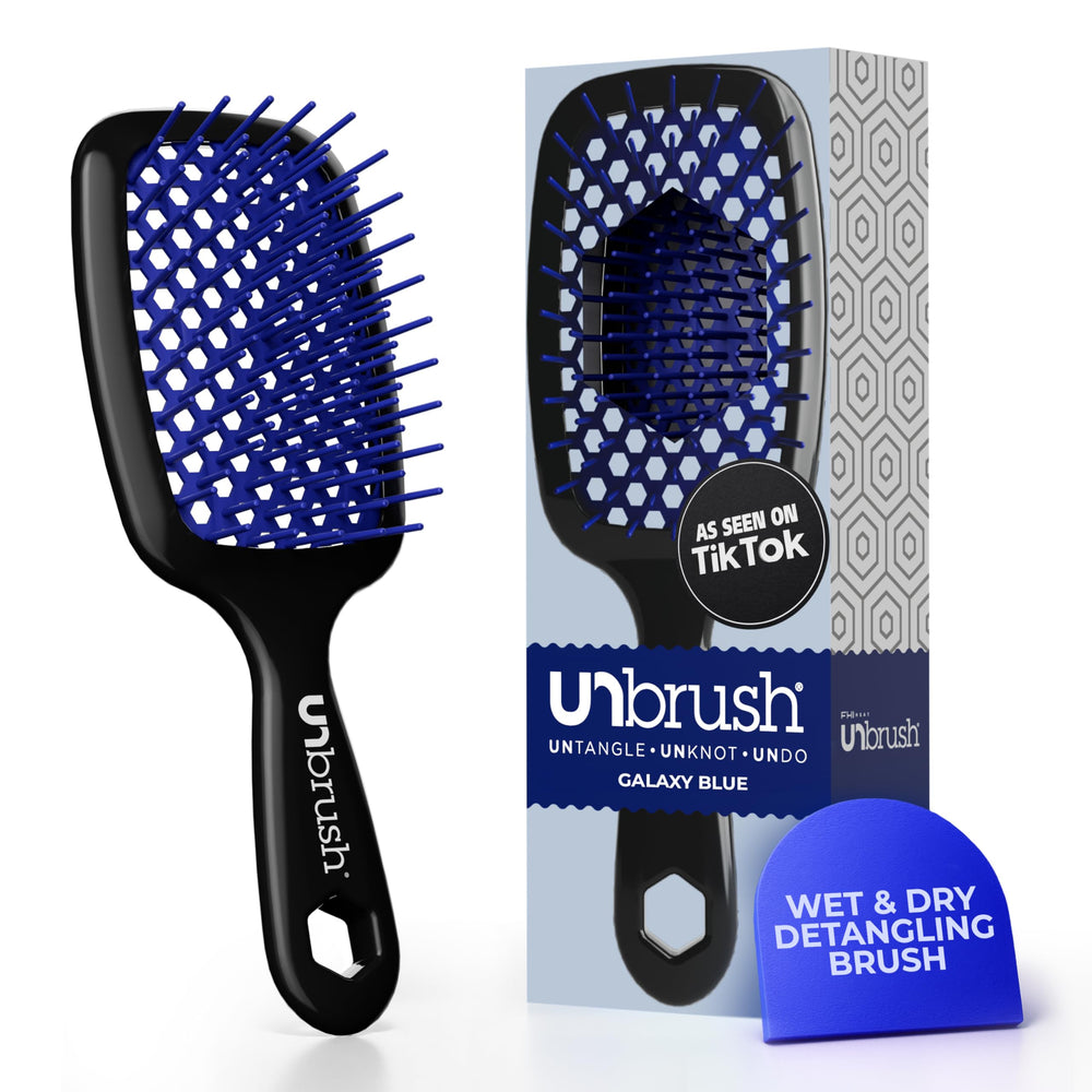 FHI Heat UNbrush detangling brush shown on wet hair for gentle detangling