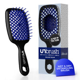 FHI Heat UNbrush detangling brush shown on wet hair for gentle detangling