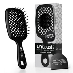 FHI Heat UNbrush close-up with DuoFlex bristles showing gentler detangling.