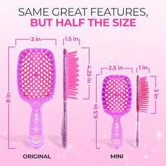 FHI Heat UNbrush Mini Detangler backless vented cushion enables faster drying and styling.