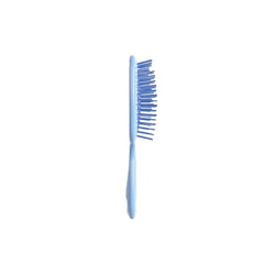 FHI Heat UNbrush Mini Detangler Brush bristles closeup; Duoflex bristles release tangles gently