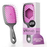FHI Heat Unbrush lavender-grey detangler bristles glide through wet or dry hair