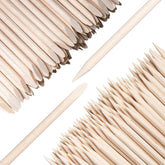 fiezkaa orange wood stick cuticle pusher front view for precise nail cleaning