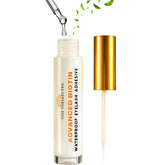 Fine Threads Pro eyelash glue bottle with brush enables precise, secure lash adhesion.