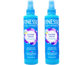 FINESSE fijador extra fuerte en spray para fijar peinados durante todo el día.