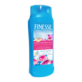 FINESSE Restore + Strengthen 2in1 shampoo bottle close-up for moisturized hair.