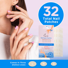 Finga-Nails parches rotura uñas invisibles, protección bajo esmalte.