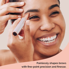 Finishing Touch Flawless Brows hypoallergenic design reduces irritation during use.