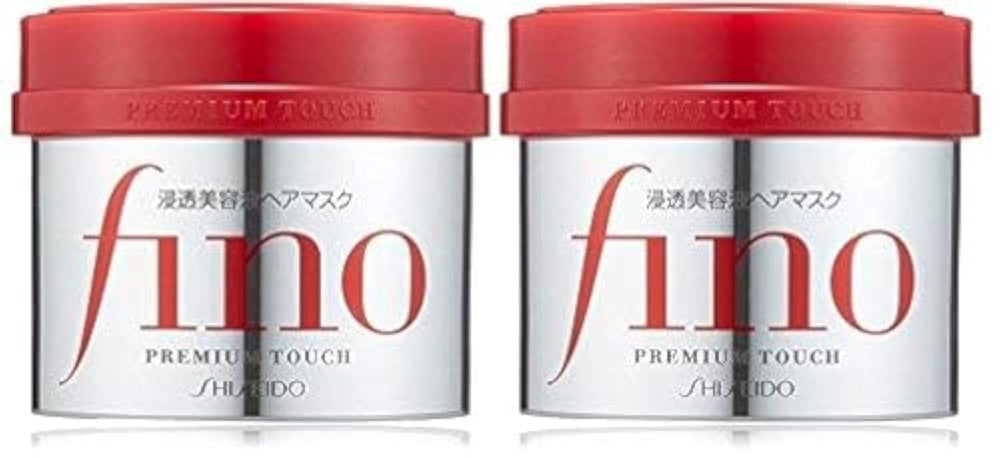 Fino Delfino Premium Touch Penetration Serum Hair Mask Duo Pack for deeper conditioning and shine.