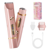 FIONOFY 2-in-1 bikini trimmer dual head pink for precise grooming